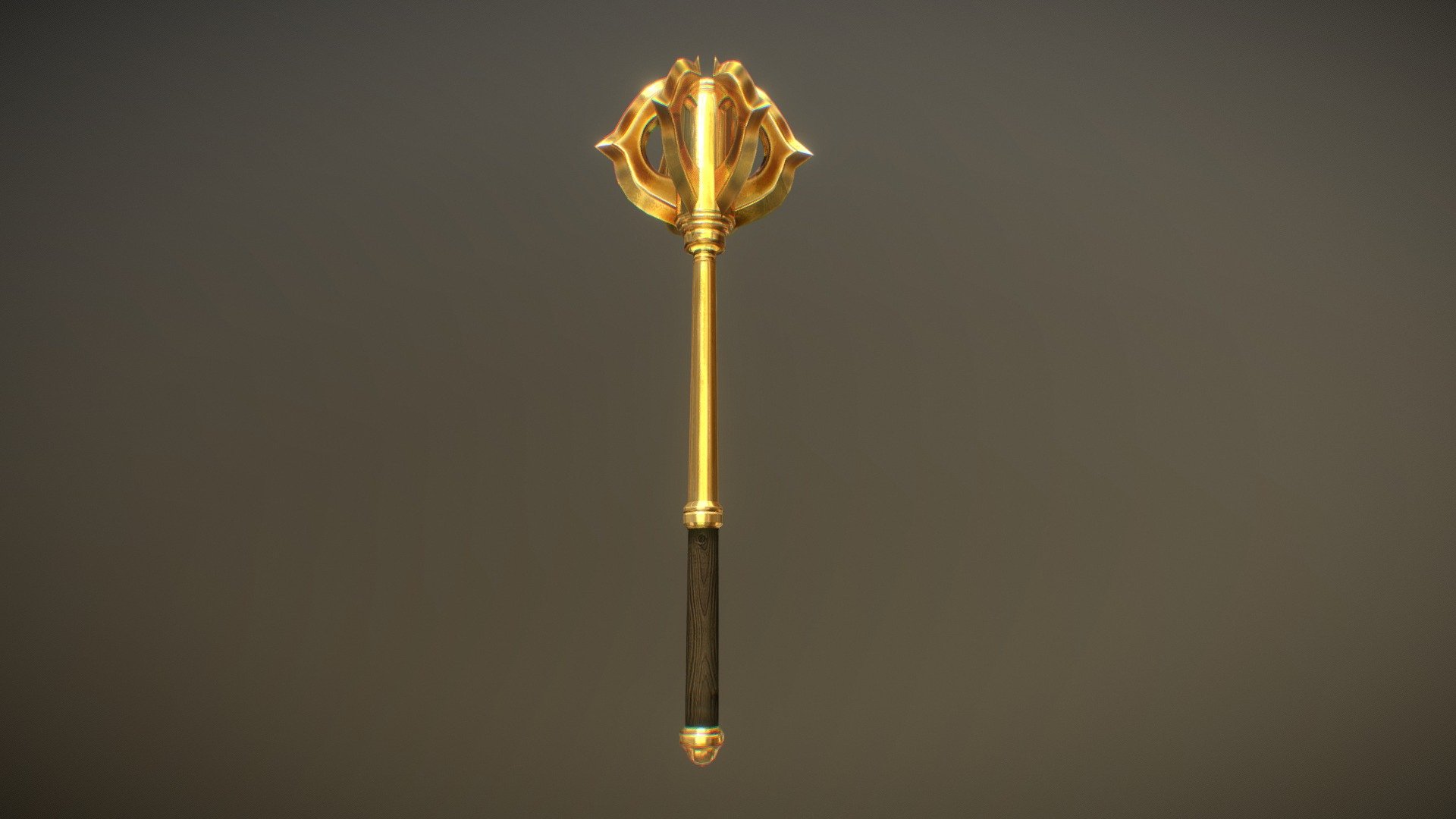 Beautiful golden mace ready for glorious battles.

Included textures are diffuse, normal, specular and gloss, all as 1024x1024 TGA.

The triangle count is 1452 3d model