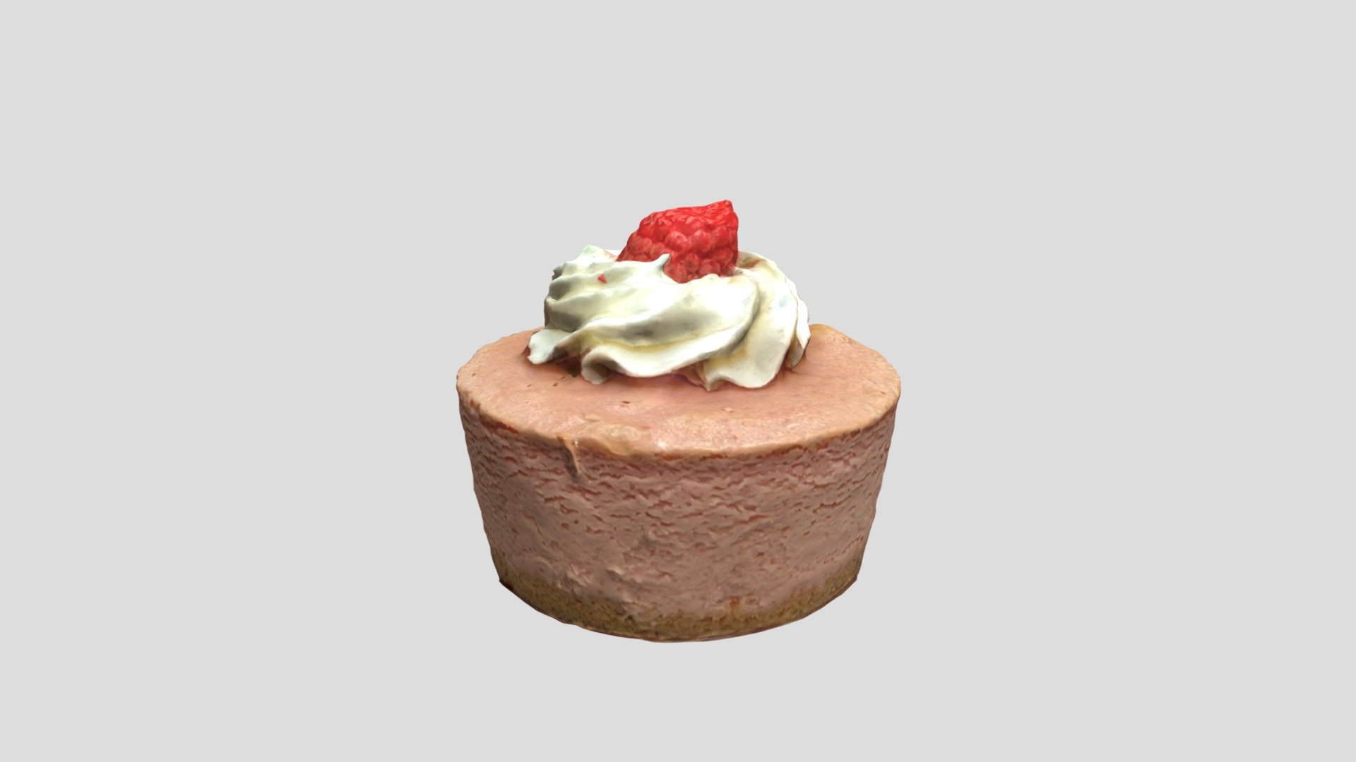 Cheesecake with Rassberry and whipcream. Delicious!
It's an AR object, so put it on your own dinning table 3d model
