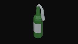 Molotov Low Poly cocktail, grenade, fps, melee, ready, fire, molotov, csgo, tarkov, weapon, unity, game, low, poly