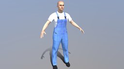 Farmer Worksuit FREE 3D MODEL gaming, work, unreal, generic, worker, farmer, men, ue4, character, unity, asset, game, man, characters, human, male, worksuit