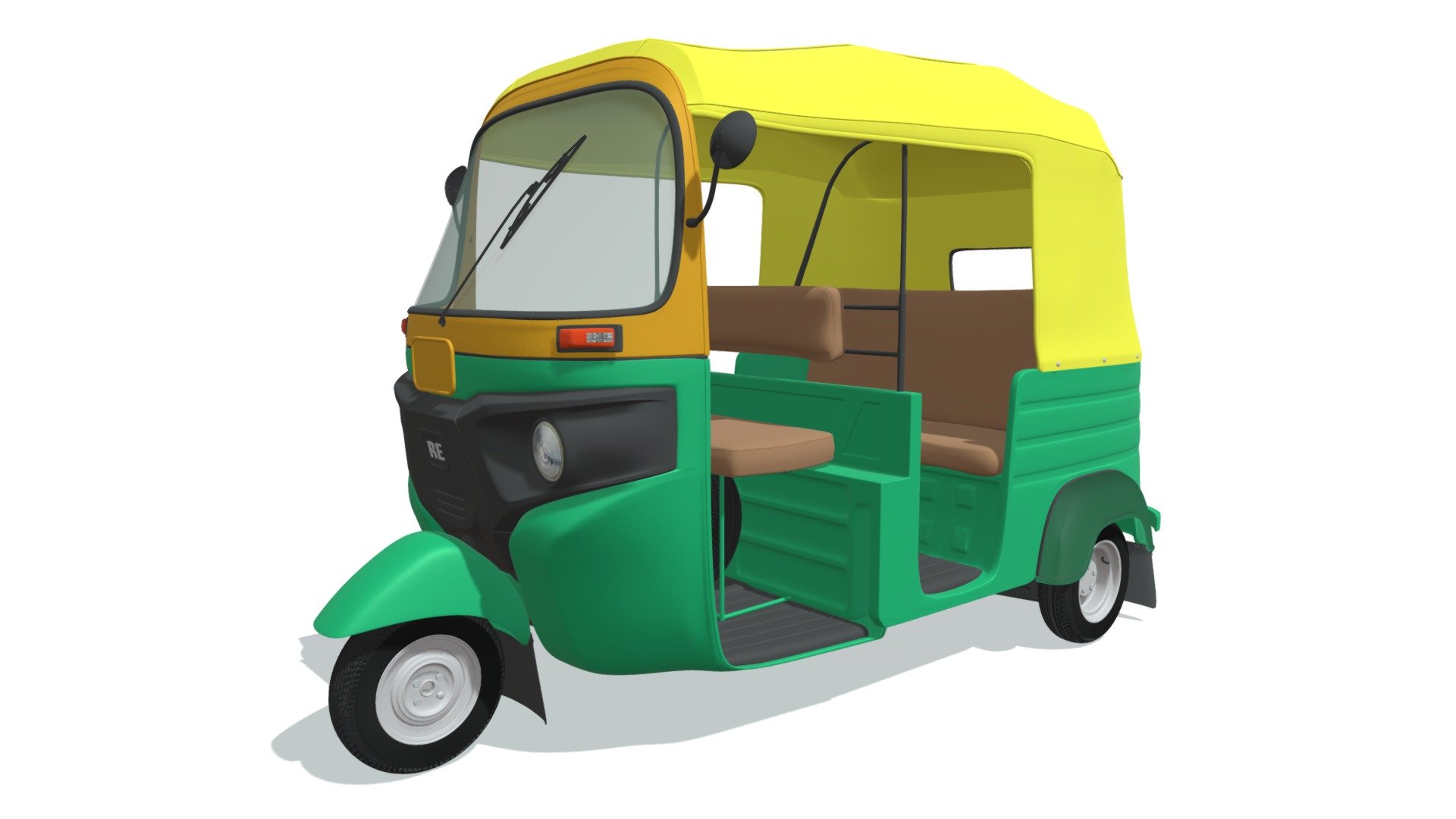 Quality 3D model of Bajaj auto Rickshaw Tuktuk.

Model is high resolution and perfect for close-up detailed renders.
 - Auto Rickshaw Bajaj TukTuk - Buy Royalty Free 3D model by 3DHorse 3d model