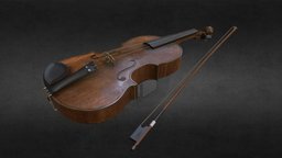 Violin music, violin, instrument, substancets, substancepainter