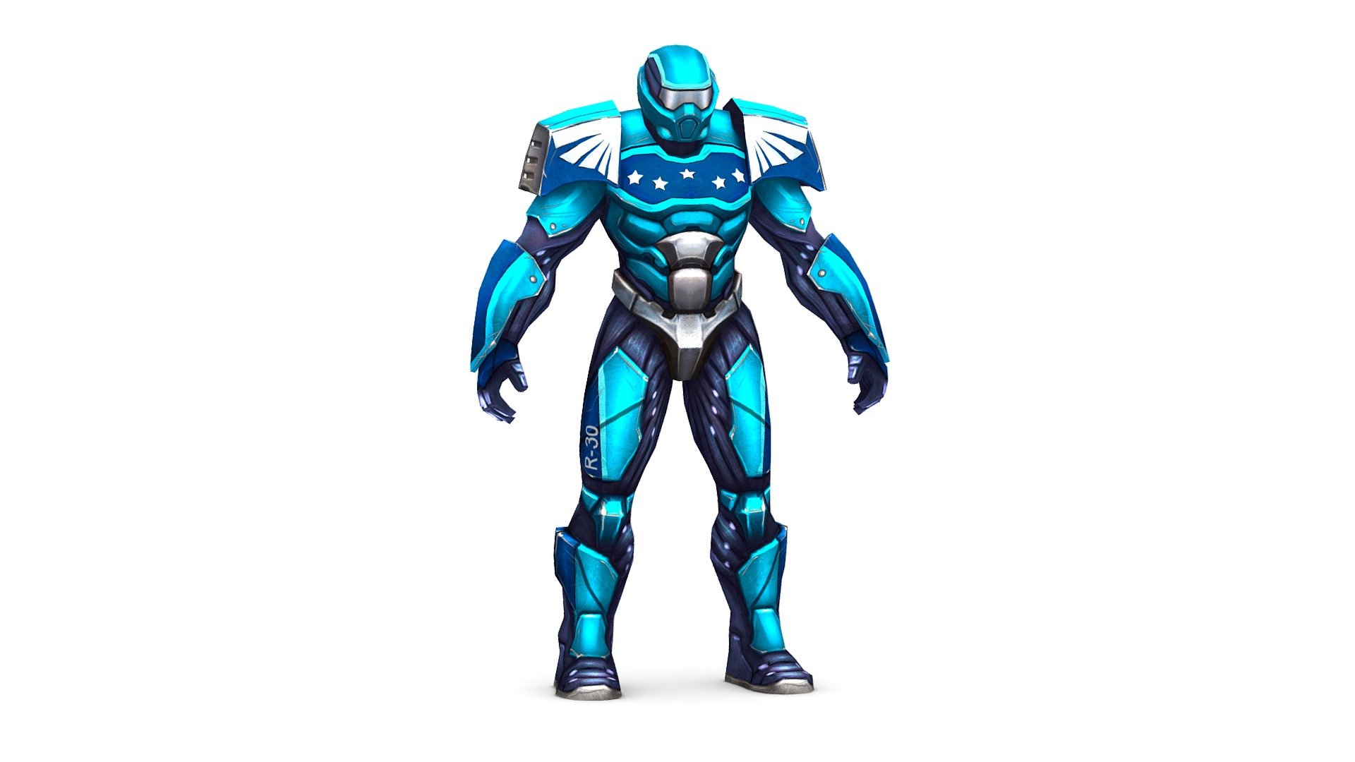 Low Poly Man Cyborg  Trooper Soldier  - 1024x1024 color texture only, no lights/ 3dsMax file included - Low Poly Man Cyborg  Trooper Soldier - Buy Royalty Free 3D model by Oleg Shuldiakov (@olegshuldiakov) 3d model