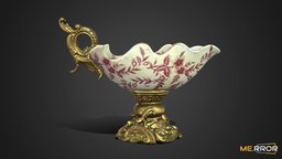 [Game-Ready] Antique Floral Bowl