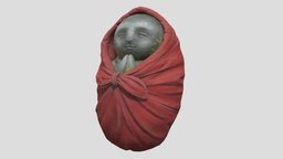 Bundled Jizo Statue red, photorealistic, vr, ar, realistic, game-ready, optimized, unreal-engine, game-asset, game-model, low-poly-model, game-engine, unity, low-poly