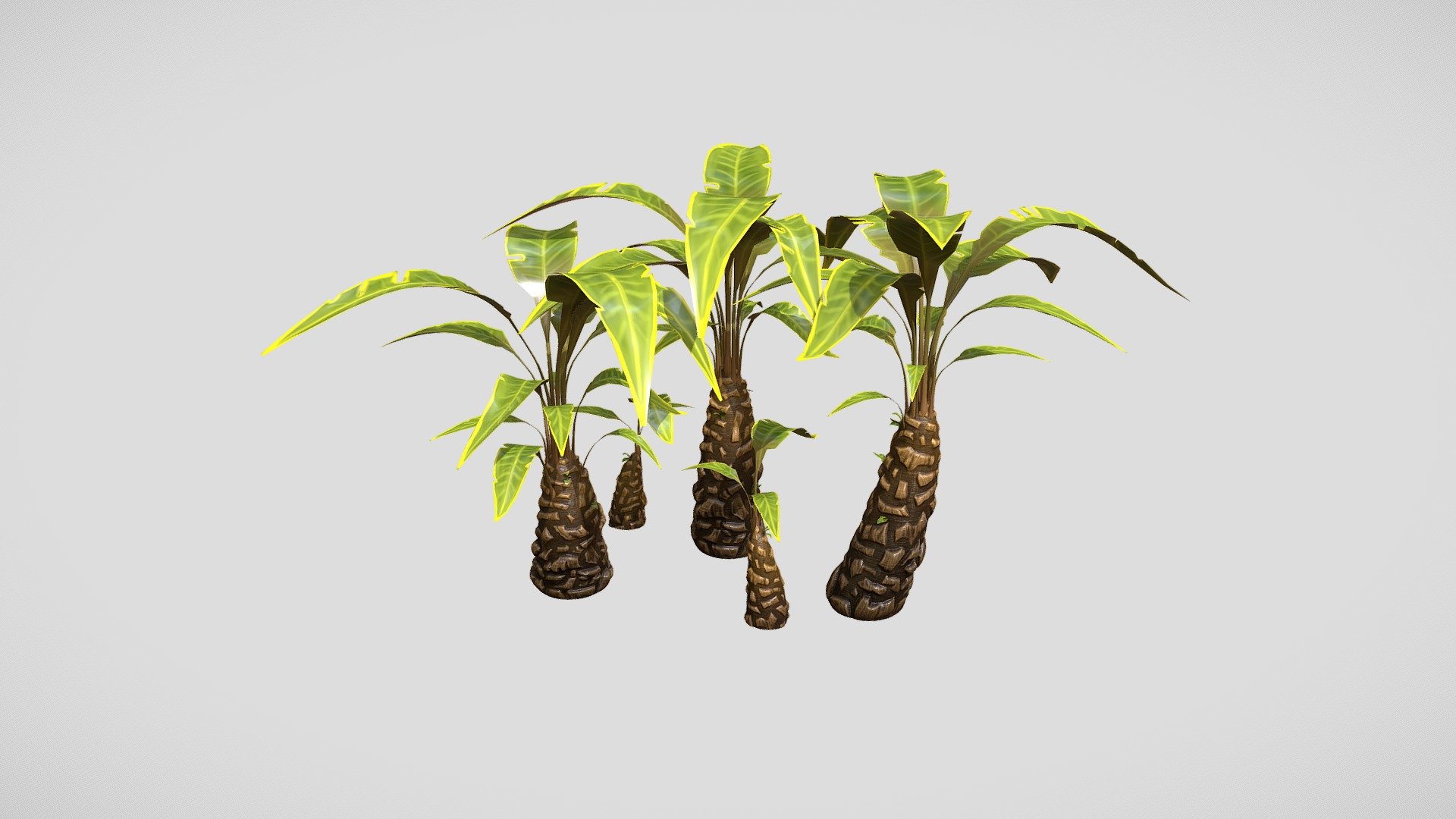 Palm tree set vol3 Cartoon Stylized Hand painted VR / AR / low-poly 3d model

Stylized palms collection 3.


4 different models
Detailed plants with double sided leaves
PBR workflow
All project files included (Substance Painter; Blend; high poly sculpt)
 - Palm tree set vol3 Cartoon Stylized Hand painted - Buy Royalty Free 3D model by Aardwolf 3d model