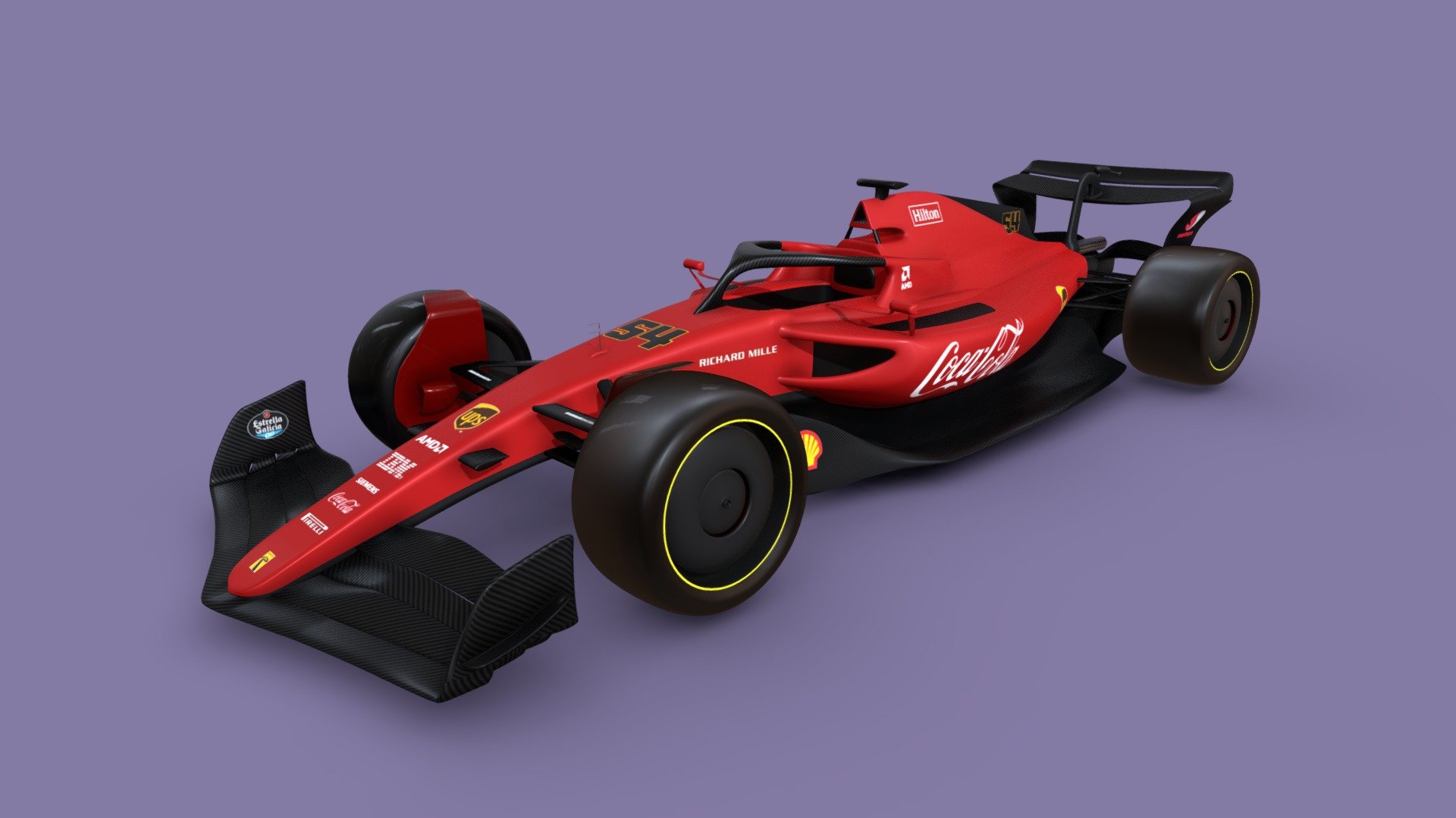 Relatively Simple 3D Model of the 2022 spec for Formula 1. Cockpit area and floor WIP 3d model
