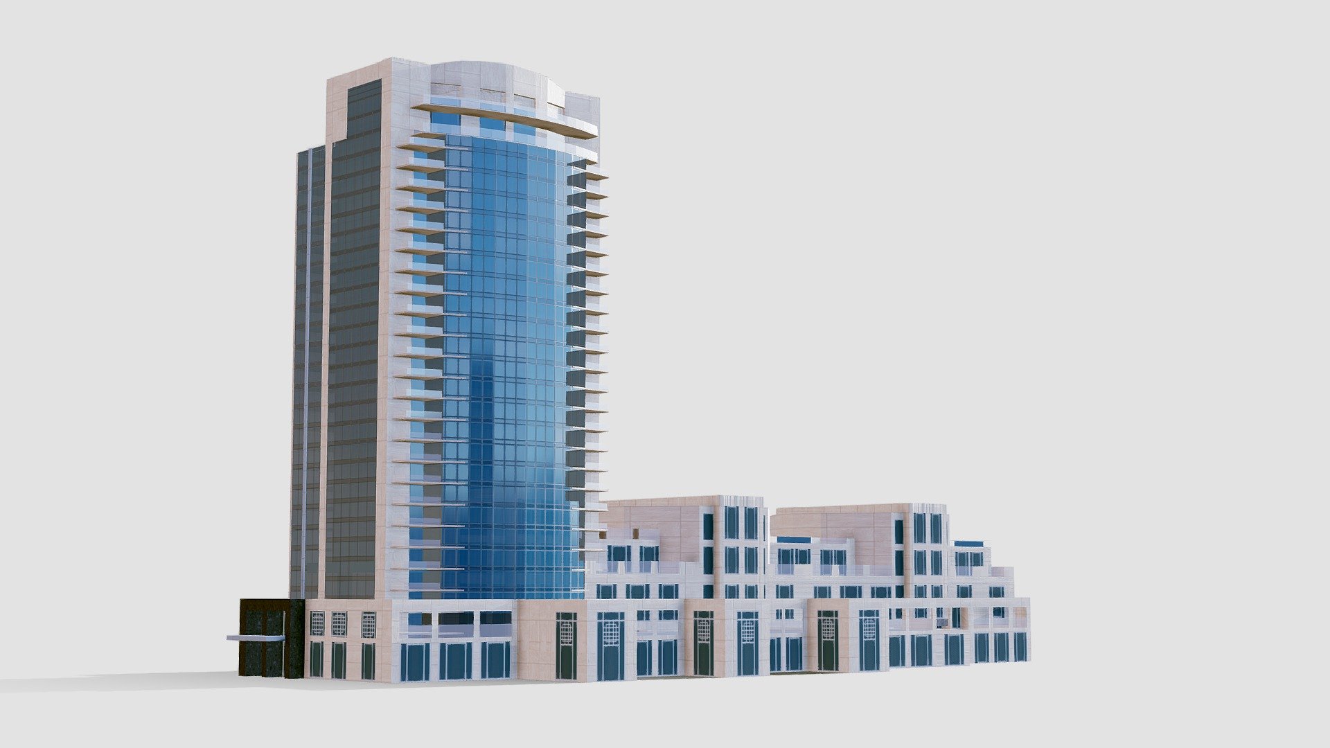 The Residences Tower 6 - Dubai - Buy Royalty Free 3D model by 1Quad (@Nzr.3d) 3d model