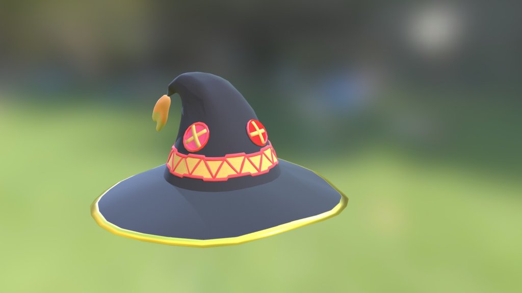 This is my first model so my topology isn't clean. But since Konosuba is comming out in a few days, I am too hyped to wait without doing anything!?!

エクスプローーーージョン！ - Megumin's Hat - Download Free 3D model by aosome23 3d model