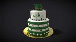 Lucky Tiered Clover Cake green, food, cute, kids, other, toys, friendship, accessories, clover, day, leaf, shiny, holiday, patricks, miscellaneous, charm, beads, clovers, stpatricks, leaves, plastic, bracelet, stpattys
