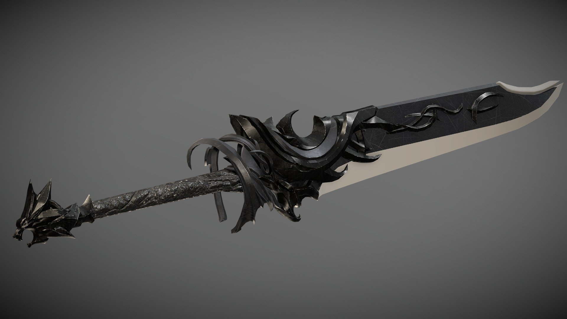 Reference: https://pin.it/59NTinY - Fantasy two handed sword - 3D model by Lycoris (@nickxa000) 3d model