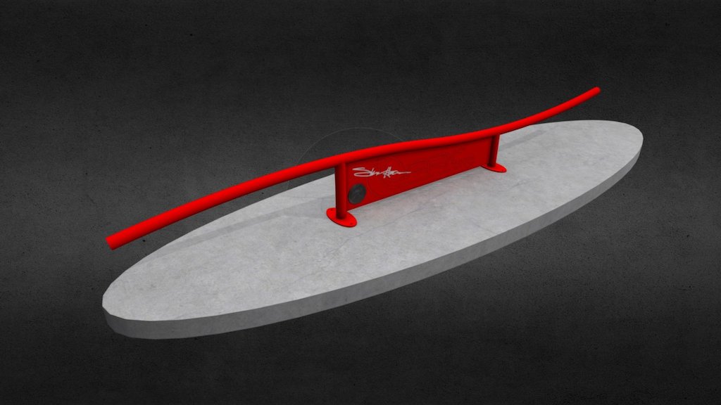 https://www.youtube.com/watch?v=4ASFW3Irfq8 - Shaun Hover's "ARC Rail" - 3D model by americanrampcompany 3d model