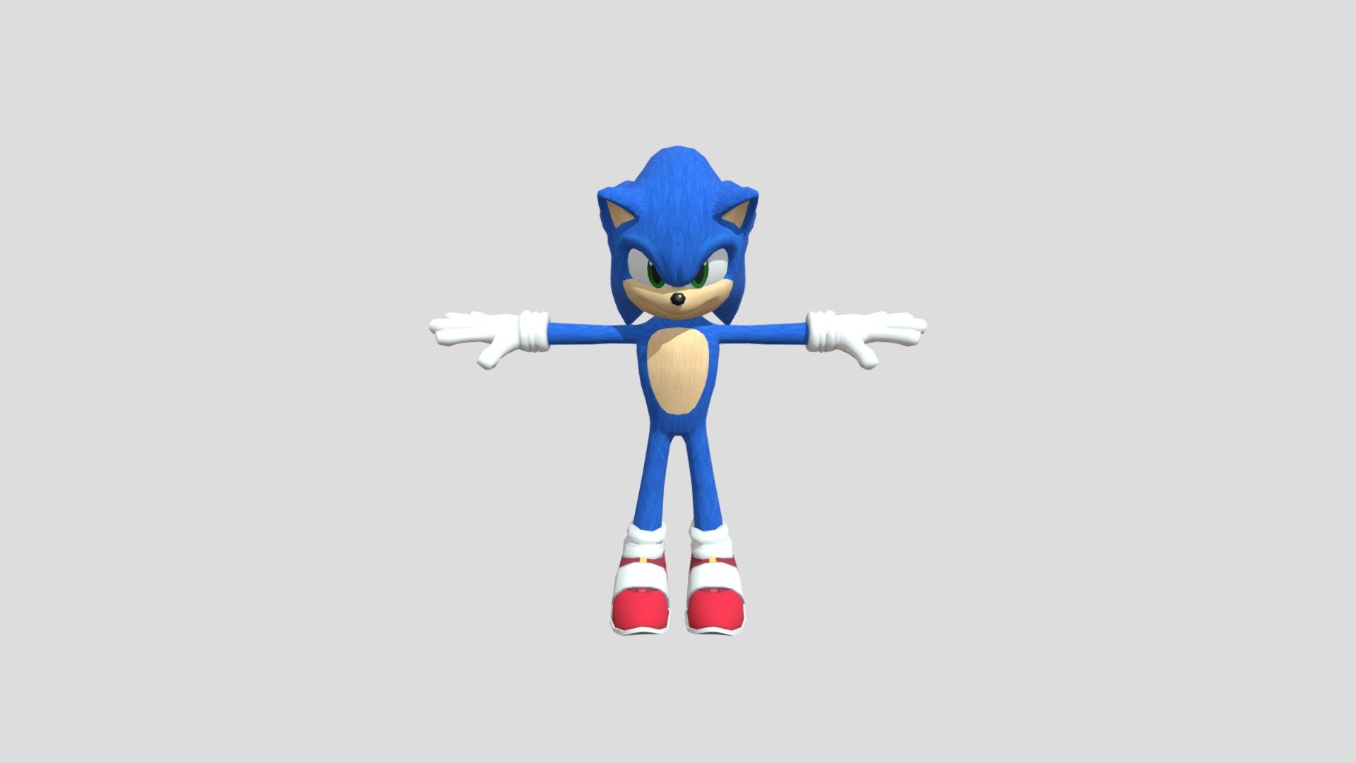 use on mixamo - Movie-sonic-from-sonic-dash - 3D model by Ron (B-bot) (@Official_Undertale_Last_Breath) 3d model