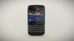 BlackBerry Bold 9790 Black bar, brick, button, key, pad, cellular, qwerty, phone, push, cellphone, keypad, low-poly, 3d, low, poly, model, mobile, digital, keyboard, push-button