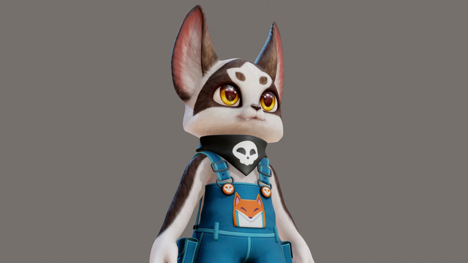 *This model ownership belongs to my client and is not for sale and not downloadable.

My client's character modeling based on their character designed by Silverfox

Character modeled in Maya and textured in Photoshop.

Artwork below Ⓒ Silverfox
  - Vico the Marble Fox - 3D model by Cy (@TheCGCy) 3d model