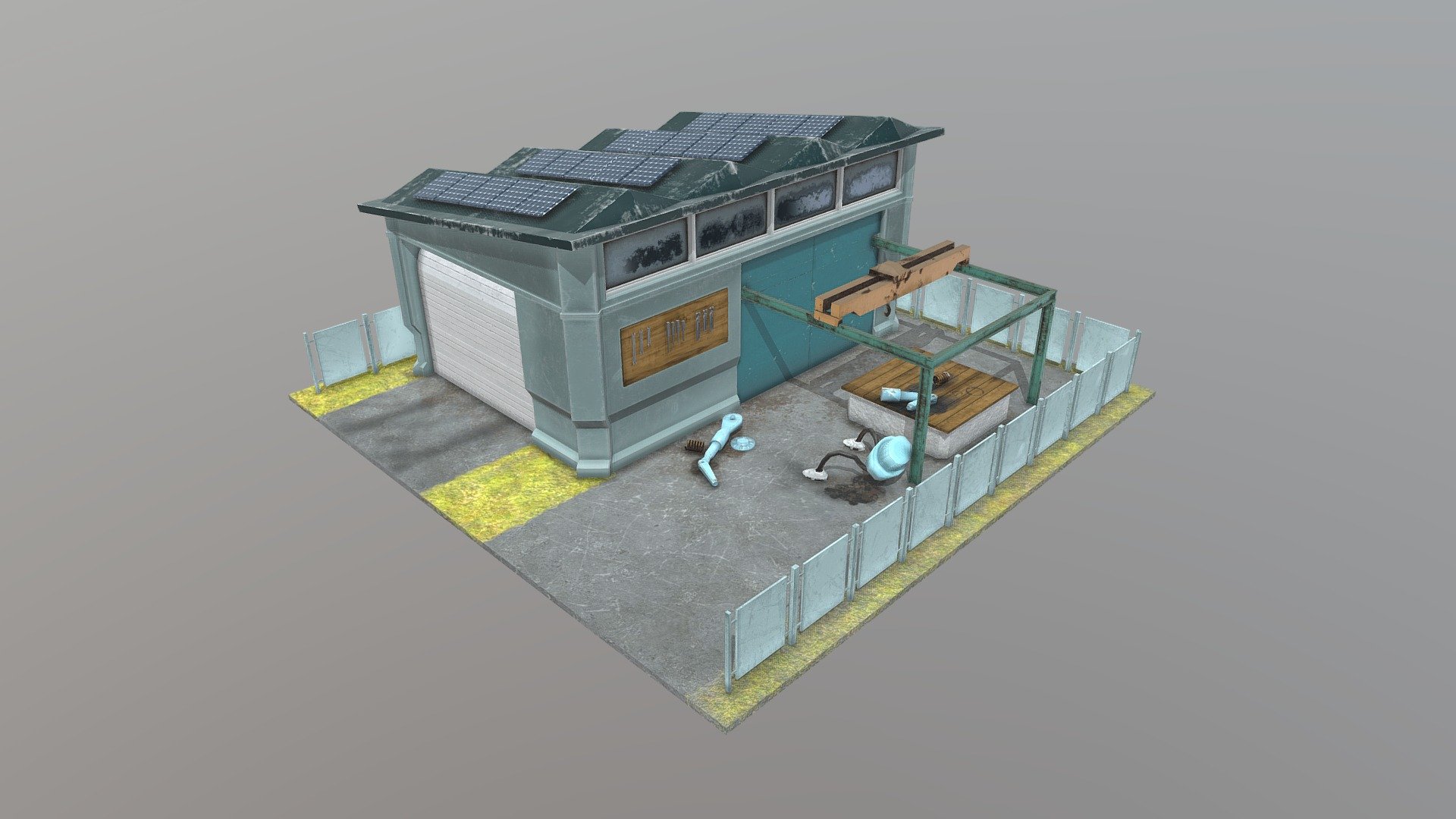 Robototechnic Garage - 3D model by WORGA 3d model