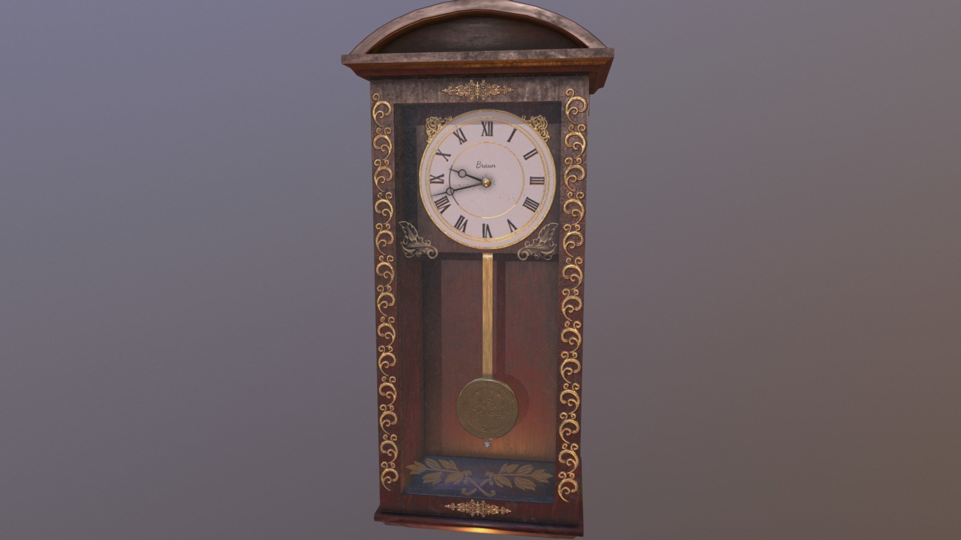 Wall clock old - Download Free 3D model by Artem Goyko (@Artem.Goyko) 3d model