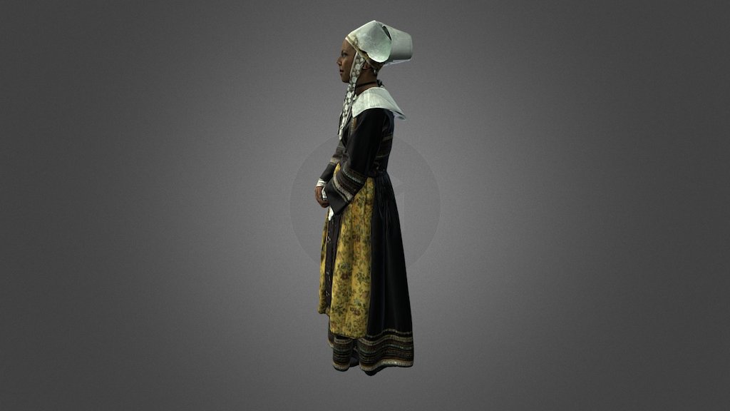 Costume Breton - Pays d'Aven 1820 - 3D model by E Mage in 3D (@emagein3d) 3d model