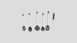 Kitchen Utensil Set food, set, spoon, kitchen, cooking, pasta, utensils, cookware, collander