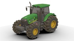 Tractor Model Low-Poly vehicles, cars, 2d, tractor, tractors, tractor-with-bucket, 3d, vehicle, car, free, tractor_trailer, tractor-low-poly, tractor-truck, tractor-tire, tractor-tractor-tire, tractor-trailer, tractor-pulling