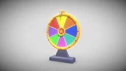 Low Poly Spinning Wheel luck, blender3dmodel, low-poly-model, lowpolymodel, low-poly-blender, spinning-wheel, low-poly, blender, lowpoly, blender3d, casino-game-assets