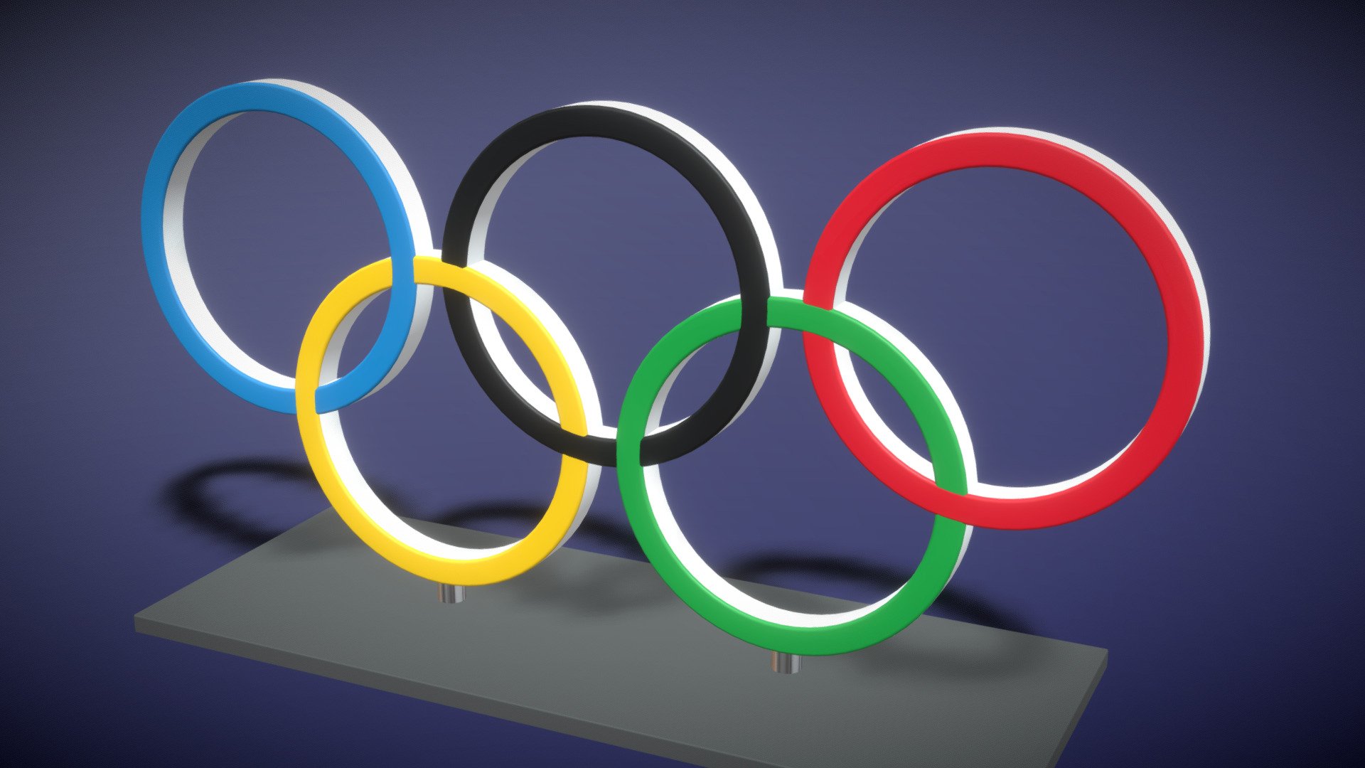 The Rings everyone knows - Olympic Rings - Download Free 3D model by Ronnie3D 3d model