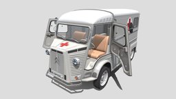 Citroen HY Ambulance with interior france, citroen, ambulance, van, transport, old