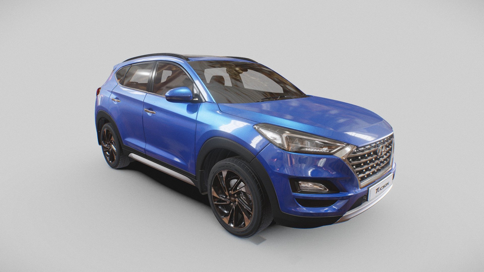 Presentation version of car model for Hyundai Experience. The final model ended up being under 60k tris and 4 materials - Hyundai Tucson - 3D model by Vertuality 3d model