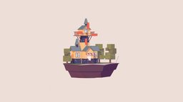 House | Lowpoly minimal, 3d, lowpoly, model, design, house