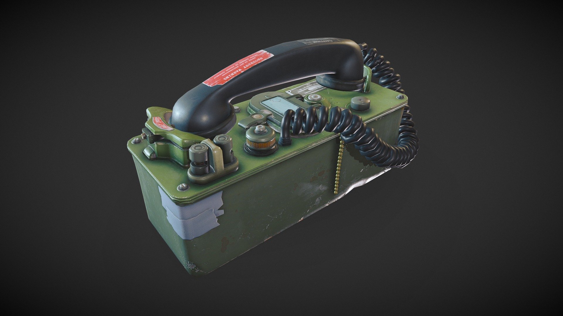 Old Telephone Set - Millitary Phone Draft - 3D model by antonbelyaev 3d model
