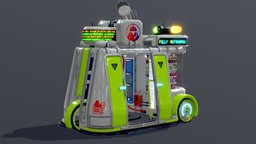 Autonomous Mobile Sci-Fi Hospital neon, parody, futuristic-vehicle, madewithblender, electric-vehicle, blender, vehicle, blender3d, scifi, medical