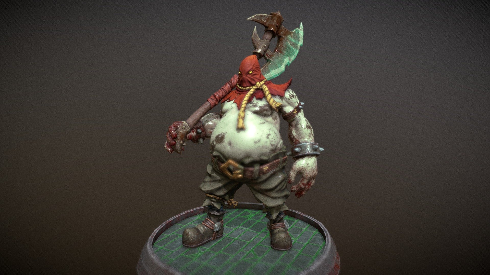 My fanart 3D model for Hangman from Battle Chasers, concept autor - incredible Joe Madureira.
Standart pipeline. HiPoly in Zbrush, retop and UV in Blender, texturing in Substance Painter, rig and posing in Blender.
Polycount: 14500 tris in Body, 2700 tris in Axe 3d model