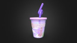 Project Magical Mary cute, kids, restaurant, purple, pink, roblox, feminine, disposable, plastic-cup, restaurant-cup, blender, blender3d, cup, magicalmary, blender-33