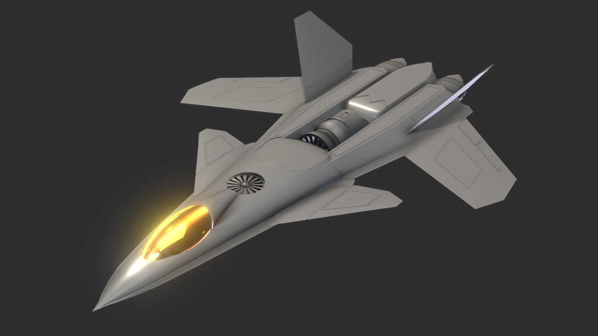 The old world jet fighter from Horizon Forbidden West, seen on several parts of Tenakth territory, most prominently, Hekarro's throne room in Memorial Grove.

Probably not the best reconstruction, but I tried to do the best I could just from in-game images - F-38 Razorwing [Horizon Forbidden West] - Download Free 3D model by nestor_d 3d model