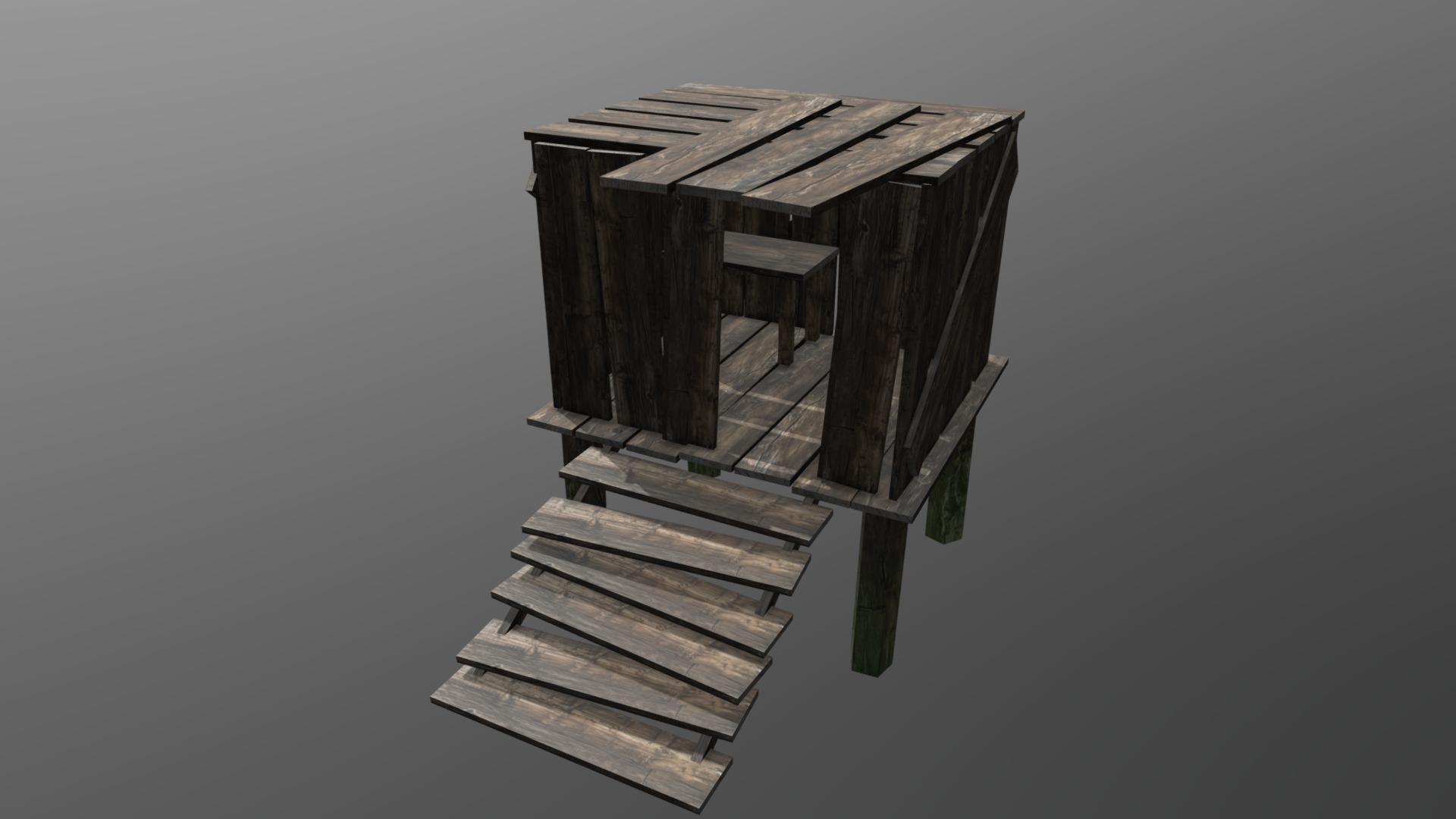 Made for my personal project playable level in Unity - Shack swamp - 3D model by Luca97 (@LucaTrollo97) 3d model