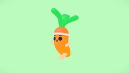 Brave Carrot food, cute, organic, mesh, gadget, fun, smartphone, eat, carro, vegetable, game-ready, game-asset, charactermodel, smartmobilevision, riged, mobilegames, animation-3d, stylizedcharacter, maya, character, low-poly, cartoon, 3d, model, design, mobile, animation, free, stylized, characterdesign, rigged, vege