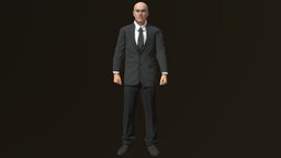 Agent PBR Game Ready spy, agent, security, secret, character, man
