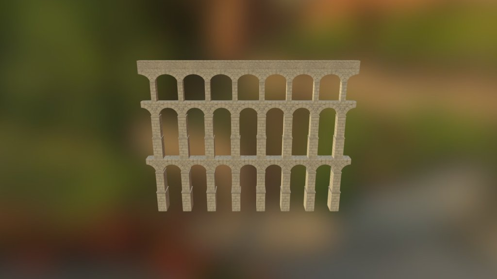 A low poly Aqueduct for the demo game, Wub Wub Apollo. Hand painted textures. 
It didn't need much detail on the model because you don't really get to see it up too close in the game. 

And yes, it loops. Each piece has 598 faces

(I believe this was one of my first models made in Blender? My gallery will be in no sort of chronological order as I'm just uploading all my models for this project here at once. :'D ) - Aqueduct - 3D model by Eiliakins (@bulbiekins) 3d model
