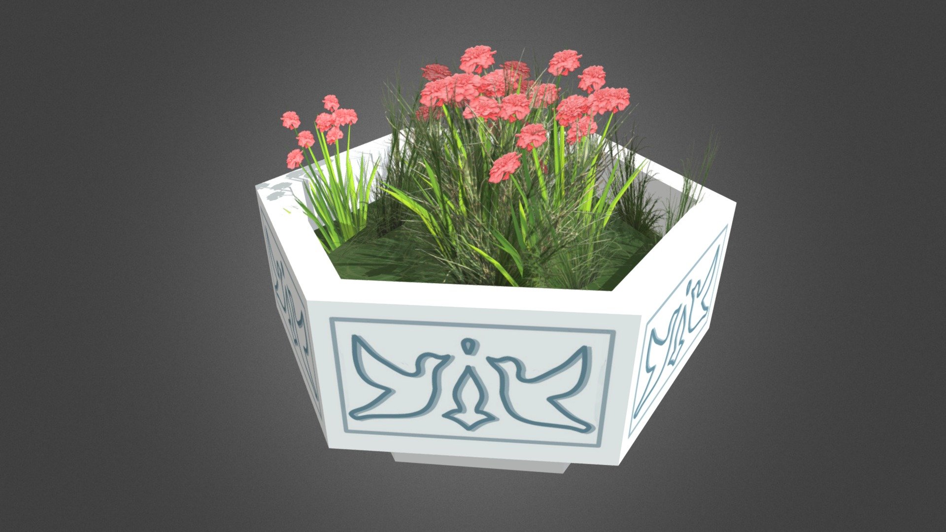 Pretty simple kashpo with flowers. Can be used as decor for pavements in cities.
Made by @yellika optimized by @Moora and me.  Part of our Forest Riders driving simualtor game 3d model