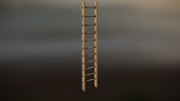 Medieval_Wooden-Ladder maya2016, medieval-prop, pbrmaterials, wooden-ladder, old-ladder, substancepainter, asset