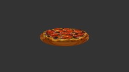 Піца Корно Россо (Tomato_onion_cucumber_pizza) photoscanning, 3dmodel