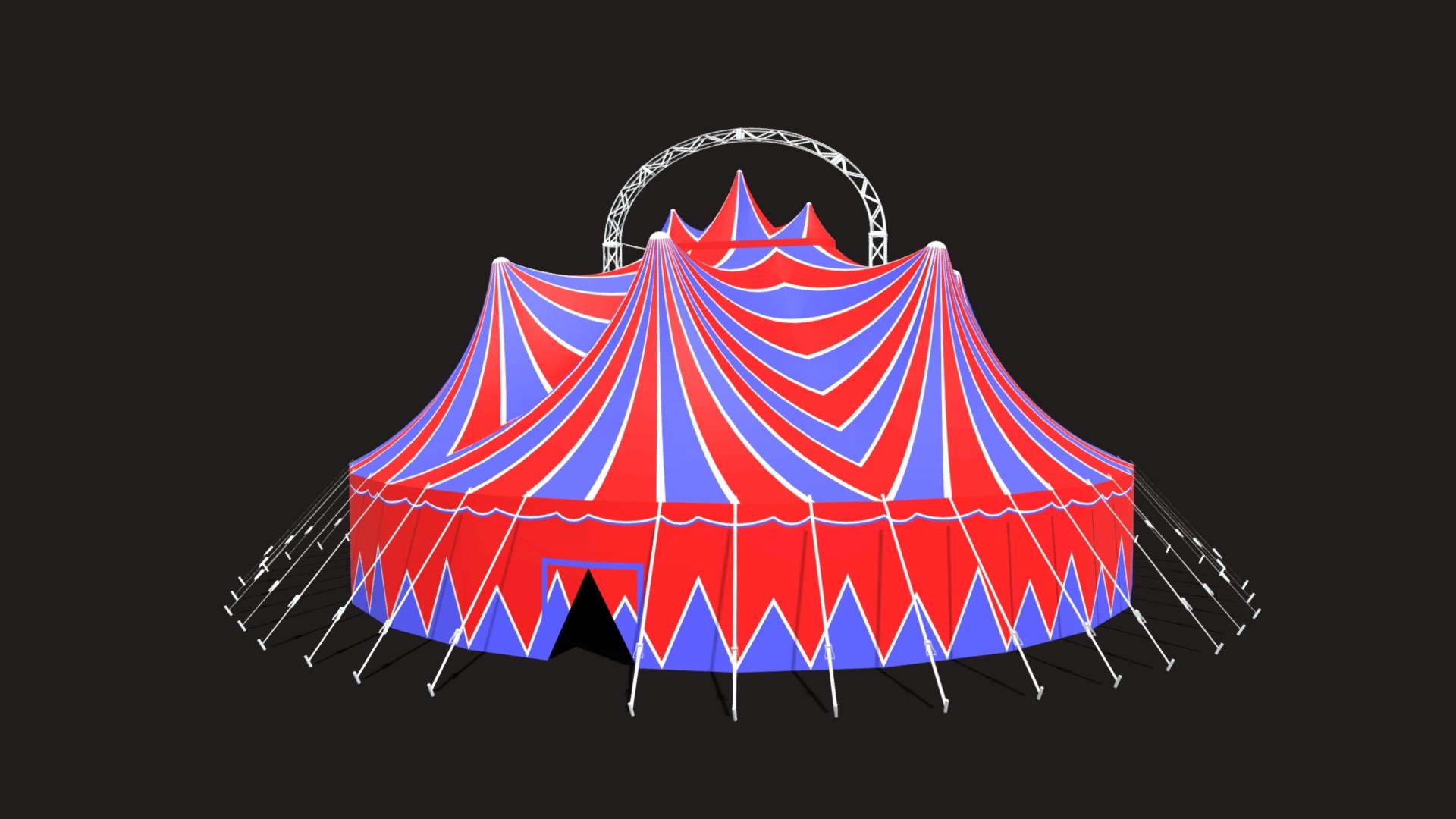 Chapiteau Cirque Europa - Buy Royalty Free 3D model by Circus_fan 3d model