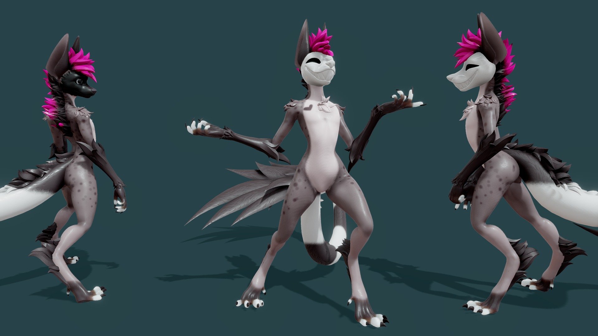 Vrchat com render I did for https://twitter.com/MysteriousFoxxy - Yeen - 3D model by L.u.X 3d model