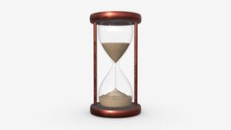 Hourglass egg timer 01 hour, time, clock, egg, sand, timer, hourglass, minute, counting, sandglass, glass, 3d, pbr, watch