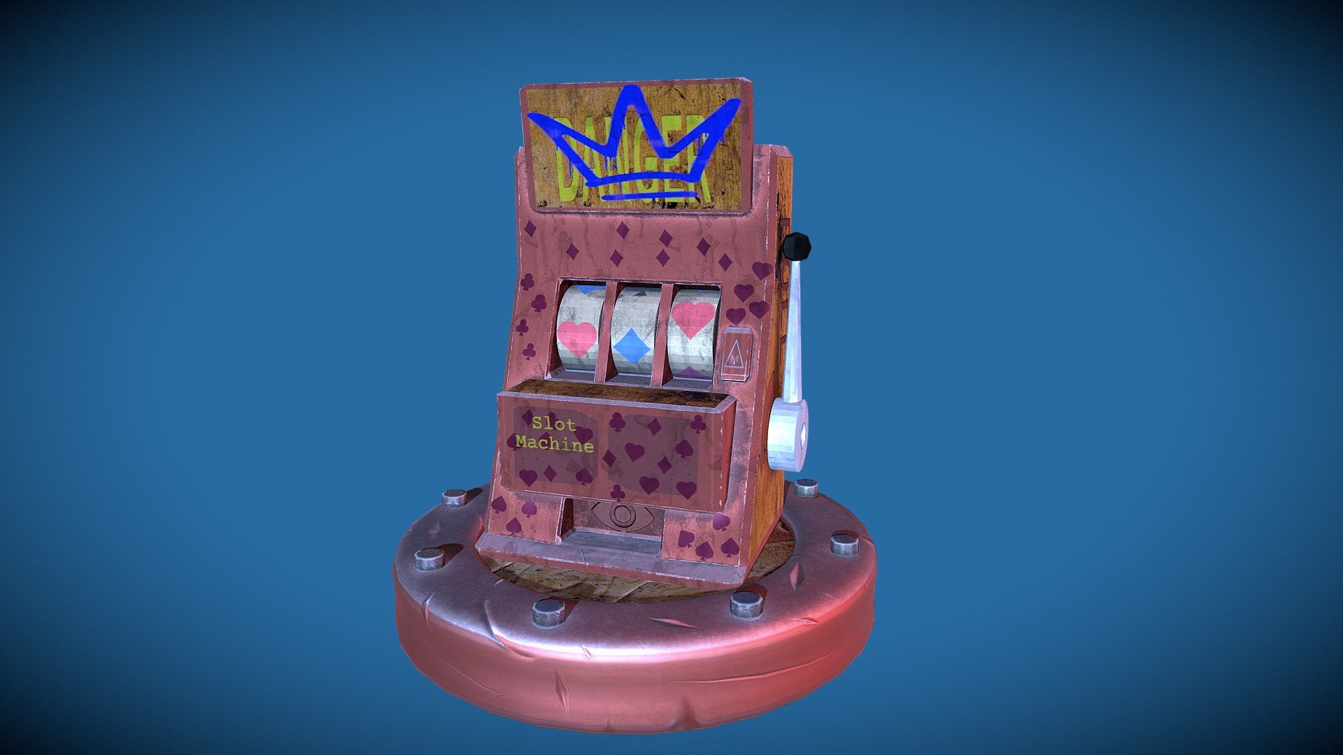 A model of a slot machine made in a blender. Ready to be imported into Unreal Engine 3d model