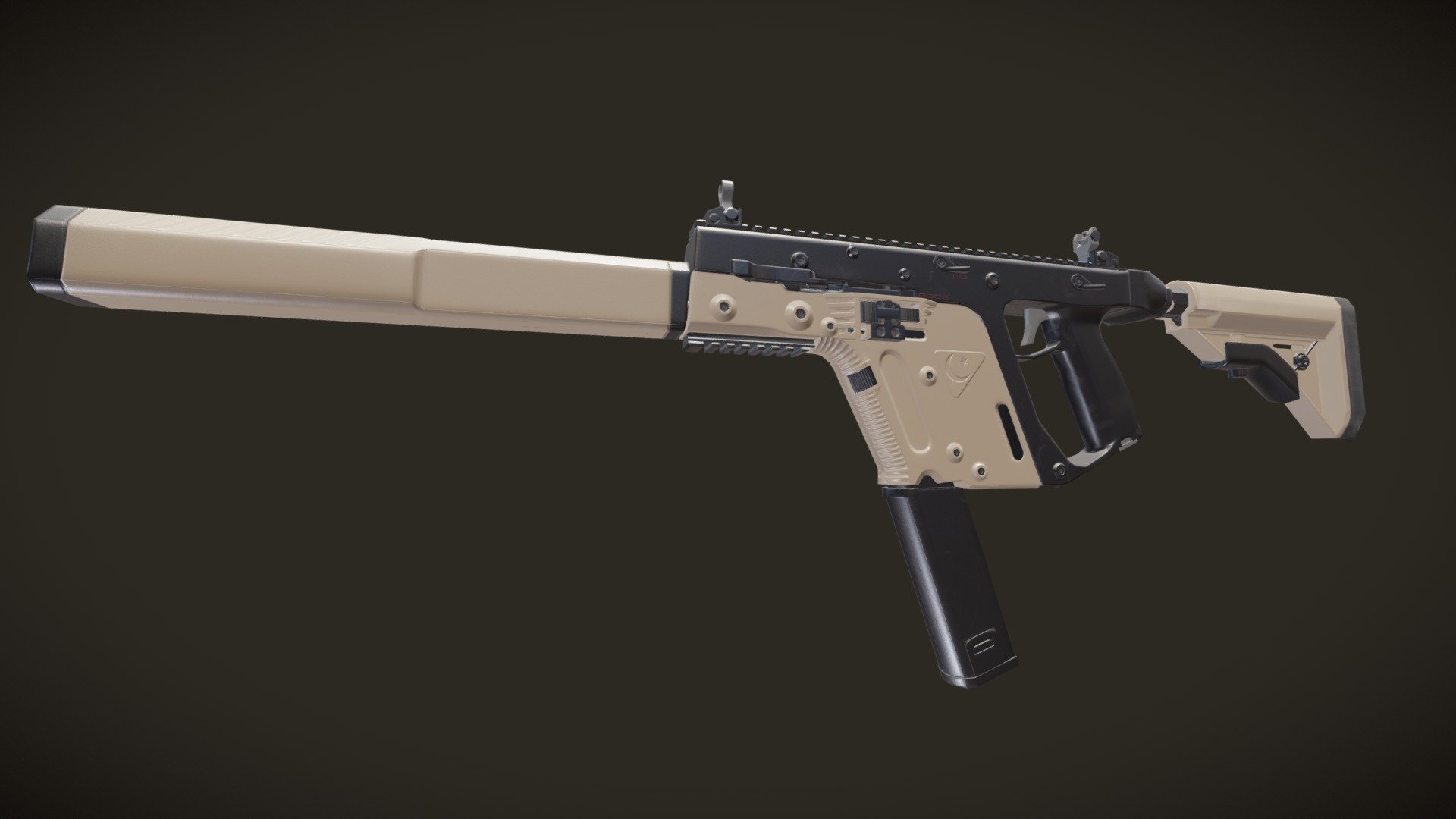 Kriss vector low poly baked, game ready asset - Kriss Vector - 3D model by 496Tauras 3d model