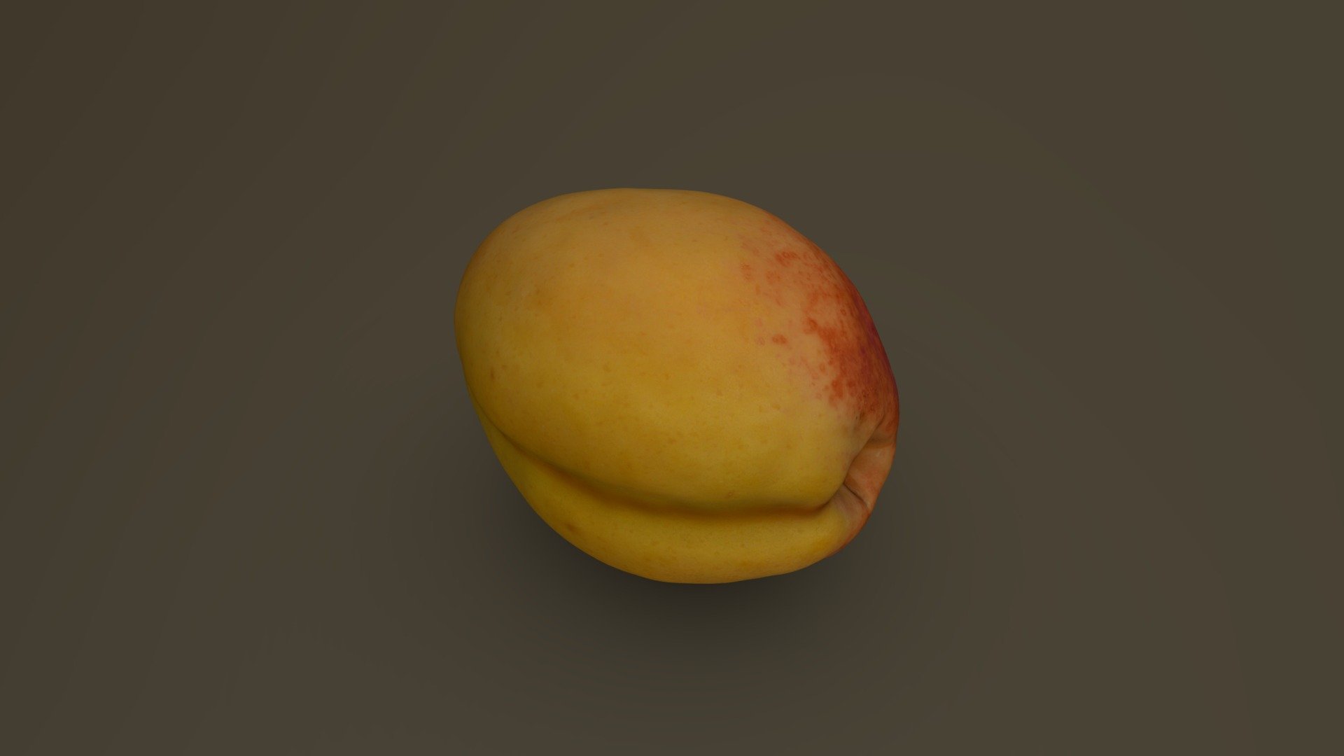 An apricot model, 3D scanned from a real fruit including the original texture (at 4096 x 4906 resolution) 3d model