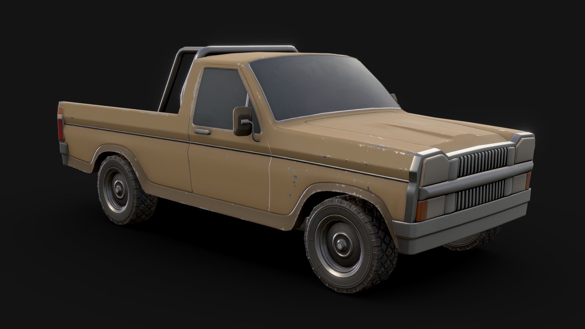 Stylised Pickup Truck - 3D model by David Phoenix (@daphoeno) 3d model