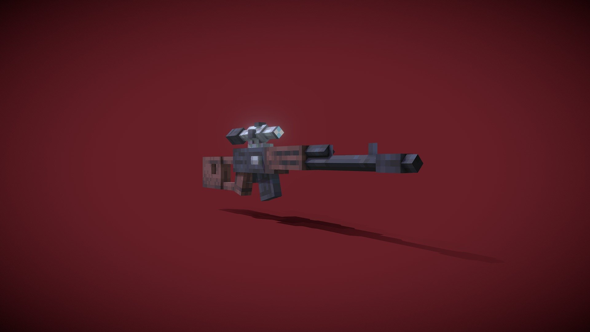 Low poly model of an SVD Dragunov, quite the iconic sniper rifle 3d model