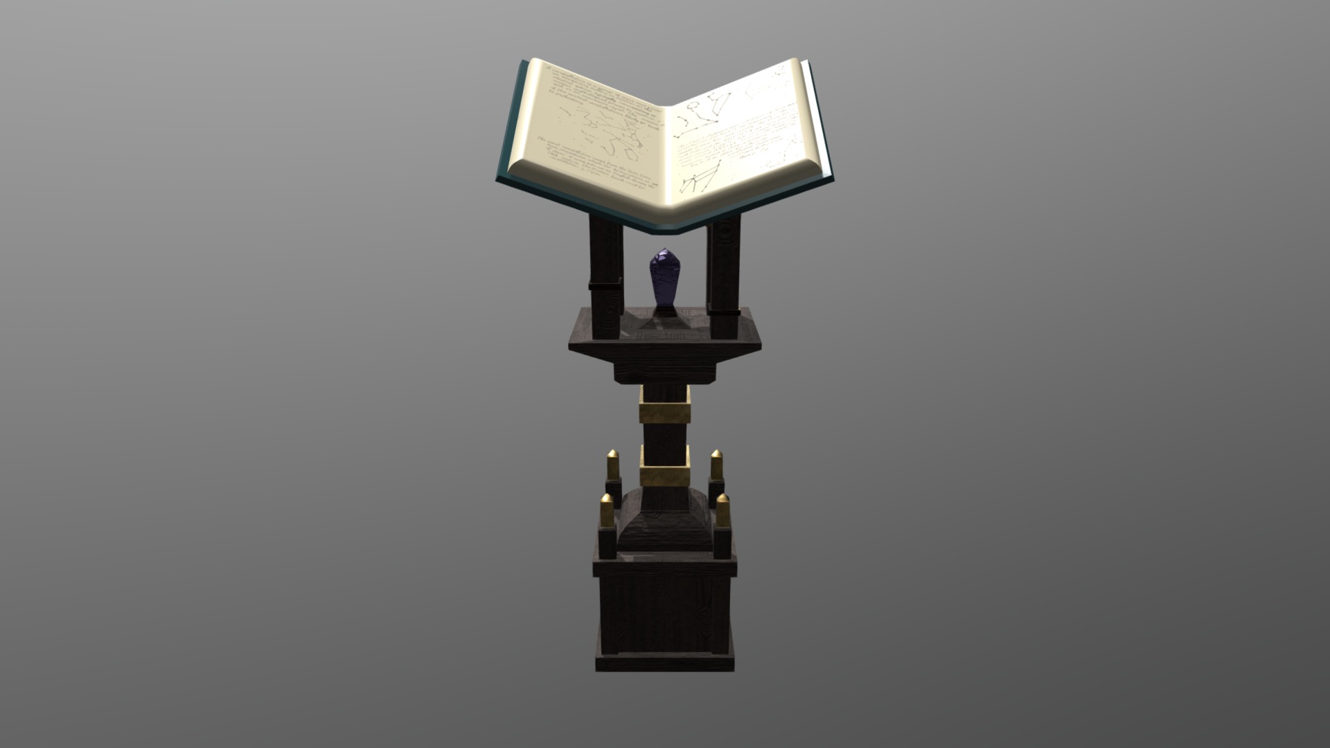 Book Stand - 3D model by lauren.roper 3d model